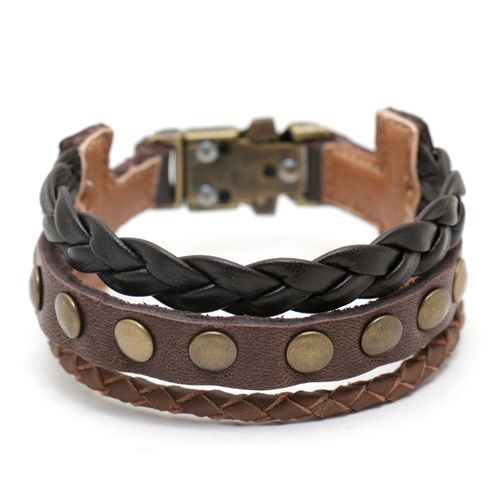 Pulseira Masculina Milano Café 9736
