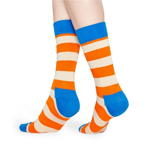 Meias Milano Laranja/azul/bege 11122