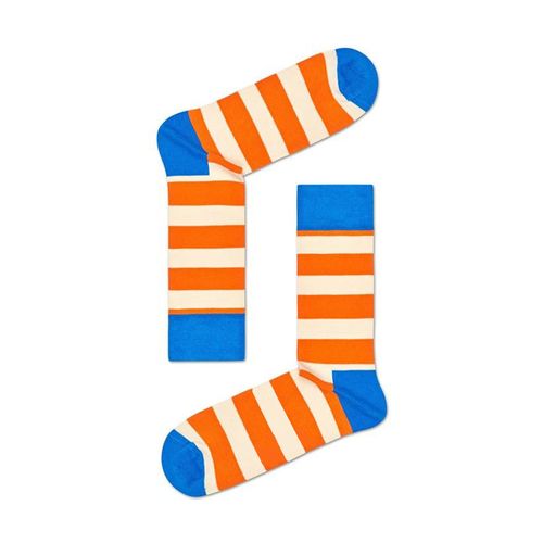 Meias Milano Laranja/azul/bege 11122
