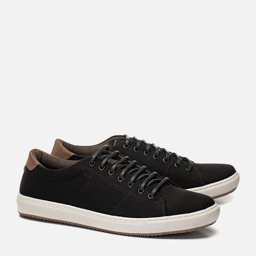 Sapatenis Masculino Milano Lona Preto/Cinza 11166