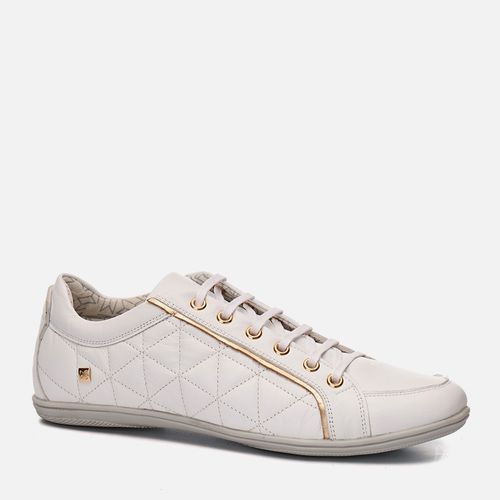 Tênis Feminino Milano Branco / Ouro Light 5288
