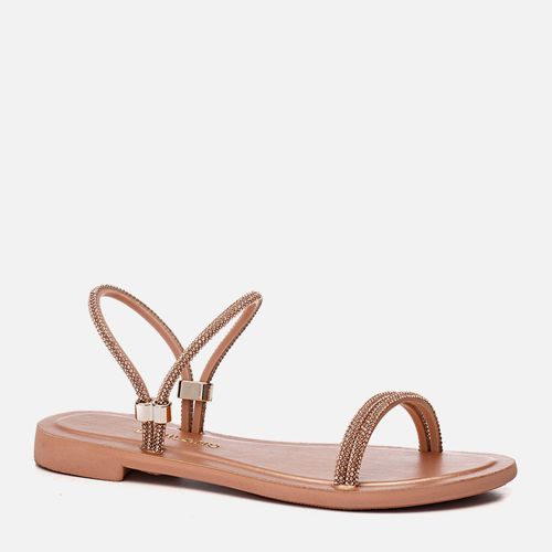 Rasteiras-Flats Feminino Milano Champagne 12010