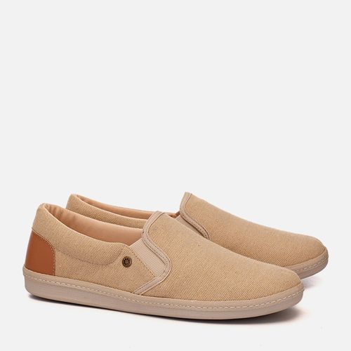 Alpargatas Masculina Milano Bege Rustico/Conhaque 12170