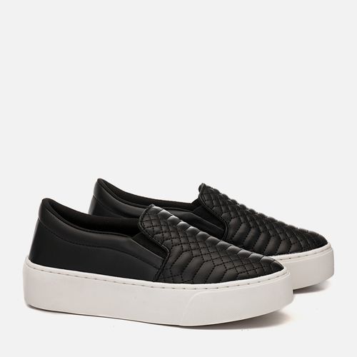 Tênis Slip on Feminino Milano Preto 12186
