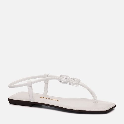 Rasteiras-Flats Feminino Milano Branco 12193