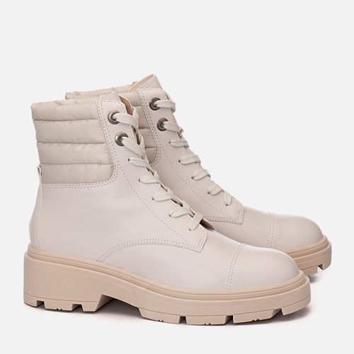 Bota Coturno Feminino Milano Off White 12328