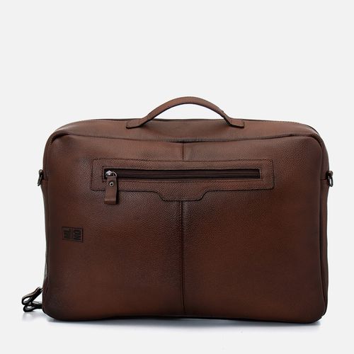 Pasta 3 em 1 Masculina em Couro - Mão, Transversal e Mochila Milano Conhaque 12423