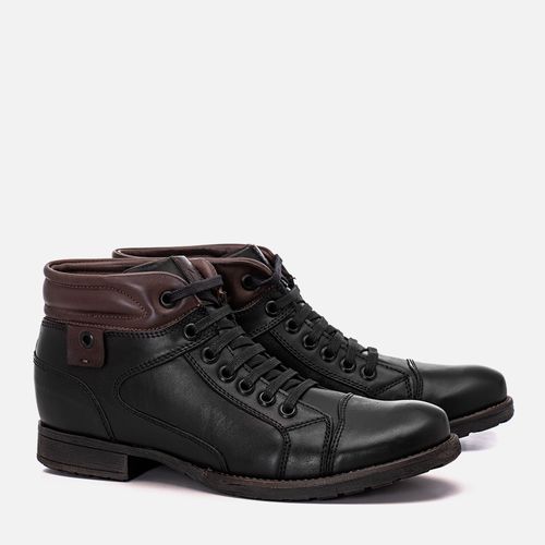 Coturno Elevel Masculino Milano Preto/Nutela 6316