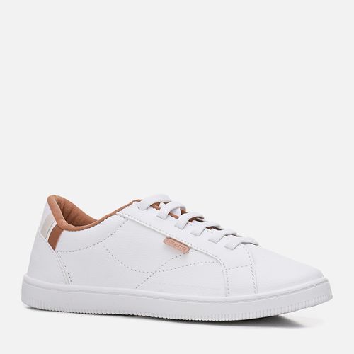 Tênis Feminino Milano Branco/Off/Caramelo 12938