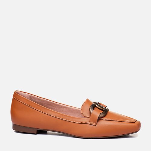 Mocassim Rasteiro Fivela Feminino Milano Amber 13141