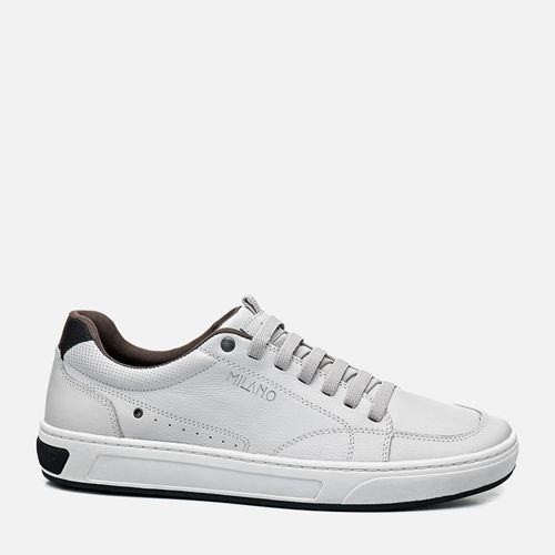 Sapatênis ou Tênis Casual Feito em Couro Napa Soft Macio Calce Prático Sem Amarração Palmilha Anatômica Masculino Milano Gelo/preto 13184