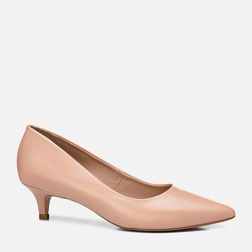 Scarpin Fechado Salto Fino Baixo Feminino Milano New Antique 12960