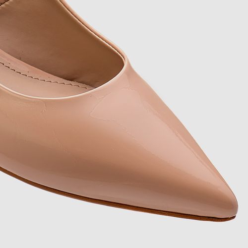 Scarpin Fechado Salto Fino Baixo Feminino Milano New Antique 12960