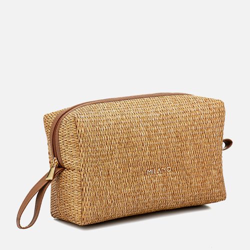 Necessaire Milano Palha Bege/caramelo 13211
