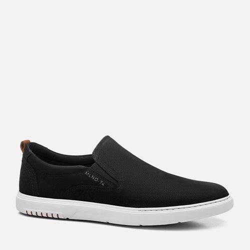 Slip On  Masculino Milano Preto/tabaco 13294