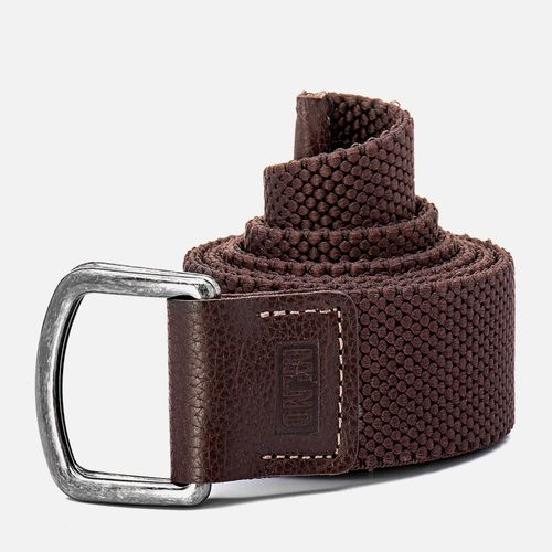 Cinto Masculino Feito em Elástico Adaptável Tamanho Único Detalhes em Couro Fivela com Fechamento Prático Metal Masculino Milano Dover/cafe 13425