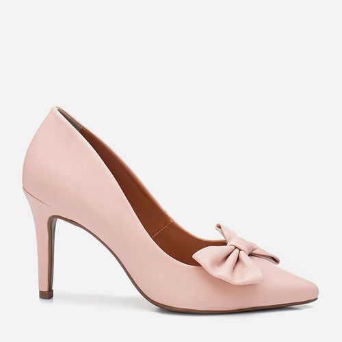 Scarpin Salto Alto Fino Fechado Laço Feminino Milano Quartzo 13445