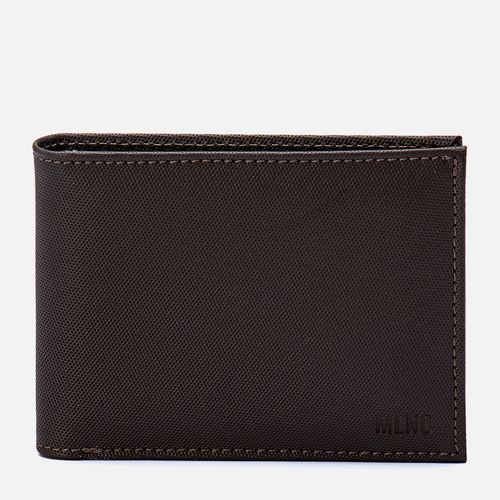 Carteira Feita em Couro Napa Soft 1 Porta Cédula Grande 4 Porta Cartão 1 Bolsa Zíper 1 Bolso Sem Zíper Masculinas Milano Café 13196