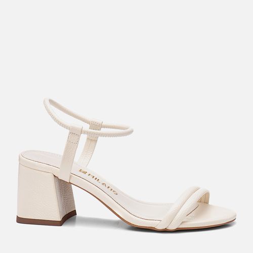 Sandália Salto Bloco Calce Prático Feminino Milano Off White 13444