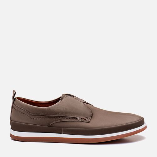 Sapato Casual tipo Derby com Amarração Feito em Couro Nobuk Sued Solado em Borracha Natural Forrado em Couro Anatômico Masculino Milano Grey 13394