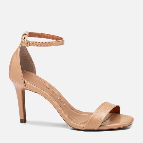Sandália 2 Tiras Verniz Molhado Feminino Milano Light Tan 12958