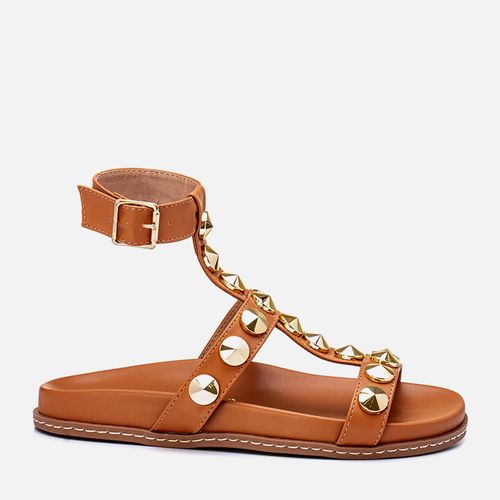 Sandália Papete com Tachas Esferas Feminino Milano Amber 13519