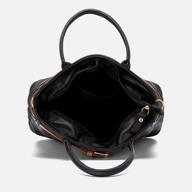 Bolsa-de-Ombro-ou-Tote-Grande-Feita-em-Couro-com-Matelasse-e-Alca-Opcional-Feminina-Milano-Preto-13575--5-