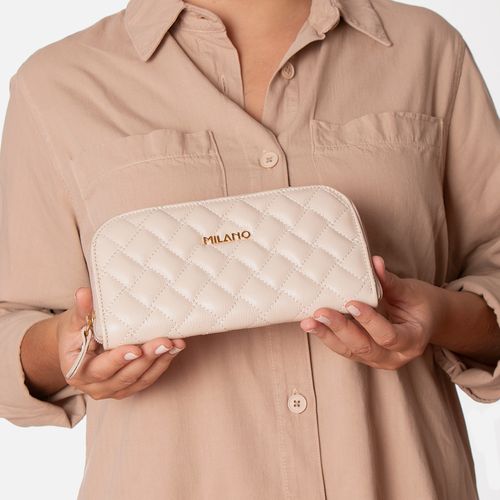 Carteira Média Feita em Couro Femininas Milano Coconut 13255