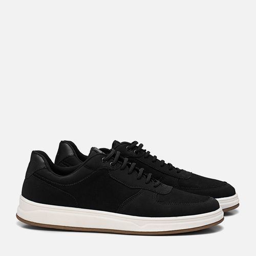 Sapatênis ou Tênis Casual Linha Green Feito em Lona Calce Prático com Elástico Sem Amarração Masculino Milano Preto/preto 13634