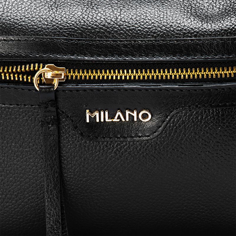 Bolsa-Tote-ou-de-Mao-Feita-em-Couro-Grande-Retangular-com-Alca-Tiracolo-Transversal-Opcional-Vira-Italiana-Feminina-Milano-Pretopreto-13609-