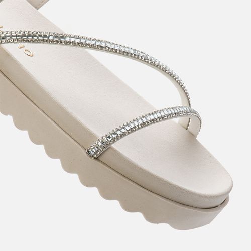 Sandália Papete Feminino Milano Off White 13663
