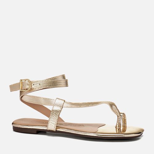 Rasteiras-flats Feminino Milano Ouro Light 13710