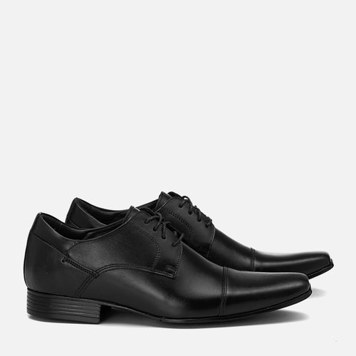 Sapato Social Clássico Elevação Aumenta Altura Fique + Alto Sapato até + 6cm Feito em Couro Macio Napa Soft Palmilha Anatômica Milano Preto 13669