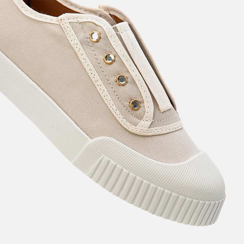Tenis-Sola-Caixa-Baixa-Material-Tramado-com-Visual-Natural-Calce-Pratico-Sem-Amarracao-Brilho-em-Strass-Feminino-Milano-Off-white-12017---3-