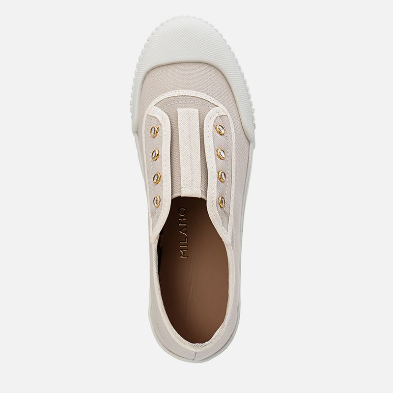 Tenis-Sola-Caixa-Baixa-Material-Tramado-com-Visual-Natural-Calce-Pratico-Sem-Amarracao-Brilho-em-Strass-Feminino-Milano-Off-white-12017---4-