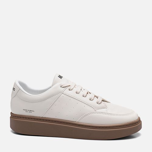 Sapatênis ou Tênis Casual Linha Green Alternativo Feito em Tecido com Amarração Masculino Milano Off White 13402