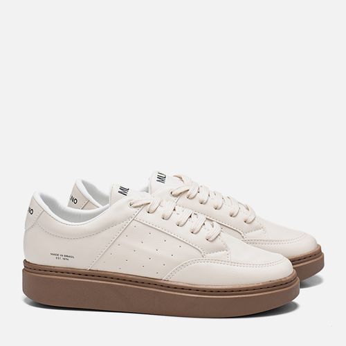 Sapatênis ou Tênis Casual Linha Green Alternativo Feito em Tecido com Amarração Masculino Milano Off White 13402