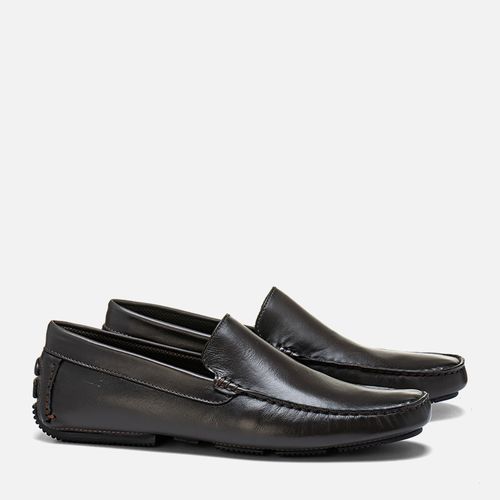 Sapato Mocassim Driver ou Sider Feito em Couro Látego Ultra Resistente Solado Borracha Partido e Palmilha Anatômica Couro Masculino Milano Café 13739