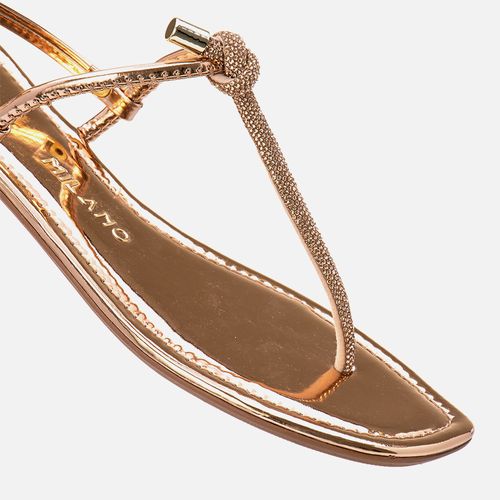 Rasteiras-flats Feminino Milano Cobre 13829