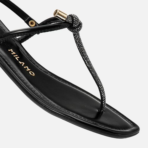 Rasteiras-flats Feminino Milano Preto 13829