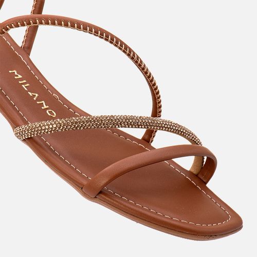 Rasteiras-flats Feminino Milano Caramelo 13830