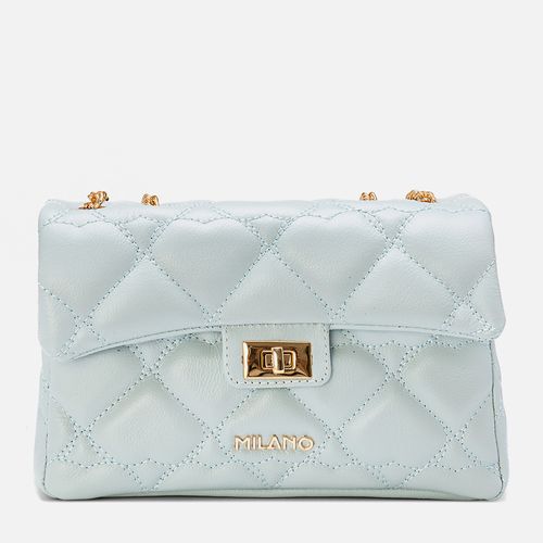 Bolsa Tiracolo Média Feita em Couro Alça Corrente 2 em 1 Feminina Milano Sky 13853