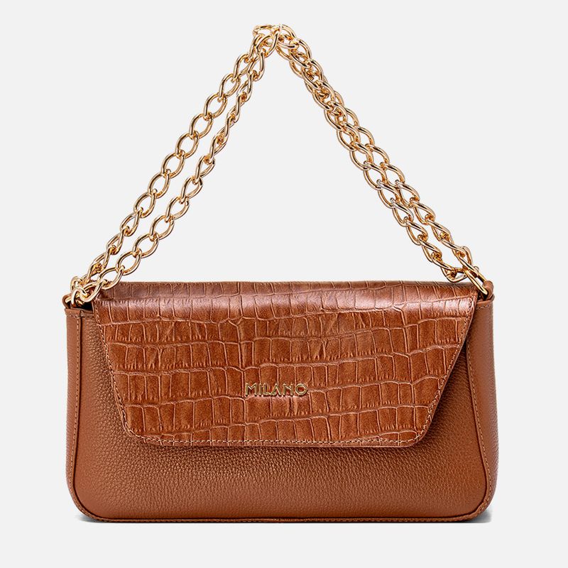 Bolsa-Feita-em-Couro-Tiracolo-Media-2-em1--Retangular-Croco-Alca-Tiracolo-Regulavel-Corrente-Femininas-Feminina-Milano-Caramelocaramelo---1-