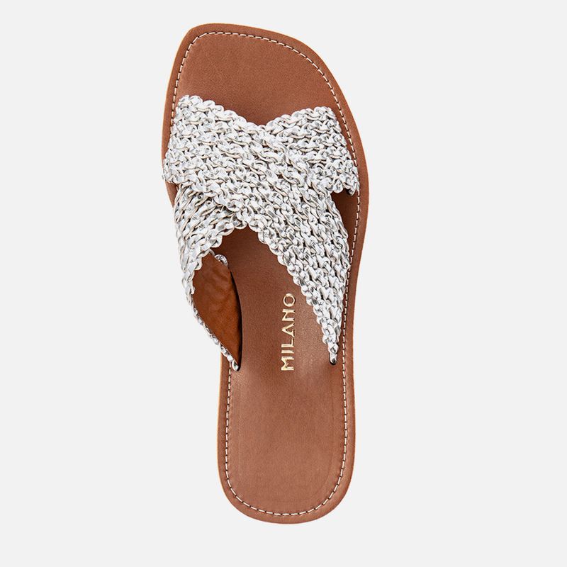 Sandalia-Rasteira-Tiras-Tramadas-Natural-Cruzadas-em-X--Feminino-Milano-Prata-13799--4-