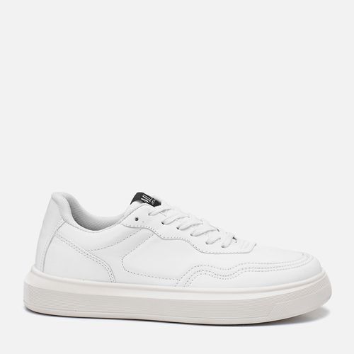 Sapatênis ou Tênis Casual Linha Green Napa Sintético com Amarração Anatômica Amortecedor Dual Gel Super Macio Conforto Masculino Milano Branco 13918