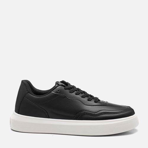 Sapatênis ou Tênis Casual Linha Green Napa Sintético com Amarração Anatômica Amortecedor Dual Gel Super Macio Conforto Masculino Milano Preto 13918