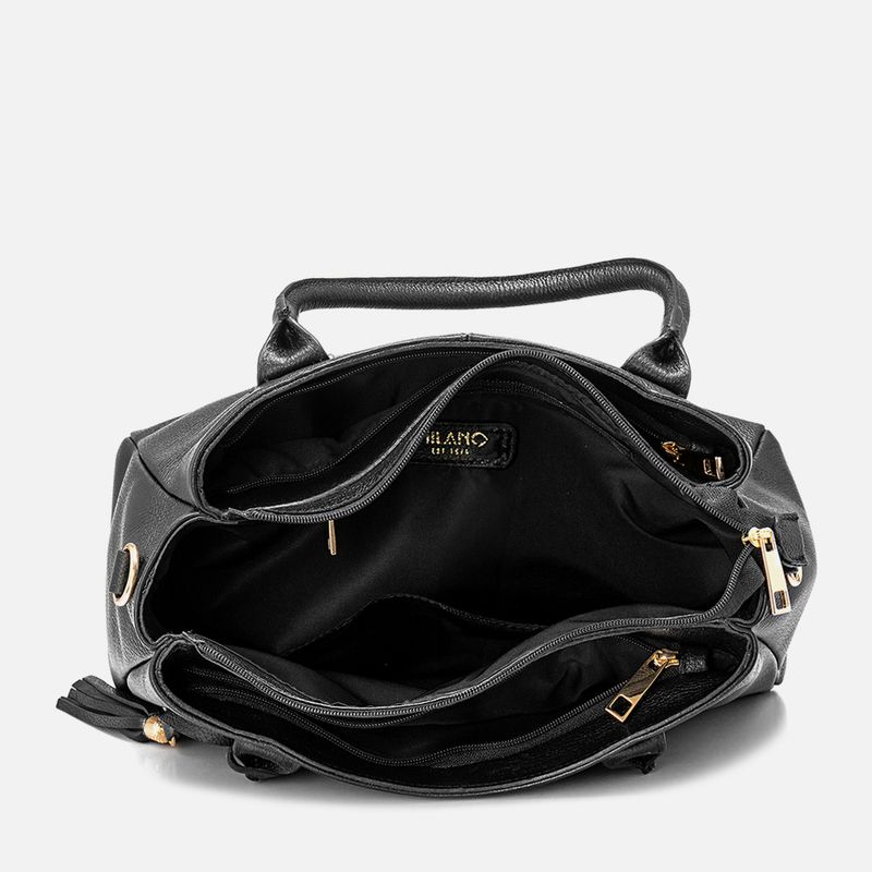 Bolsa-Tote-ou-de-Mao-Feita-em-Couro-Grande-Retangular-com-Alca-Tiracolo-Transversal-Opcional-Vira-Italiana-Feminina-Milano-Preto-----5-