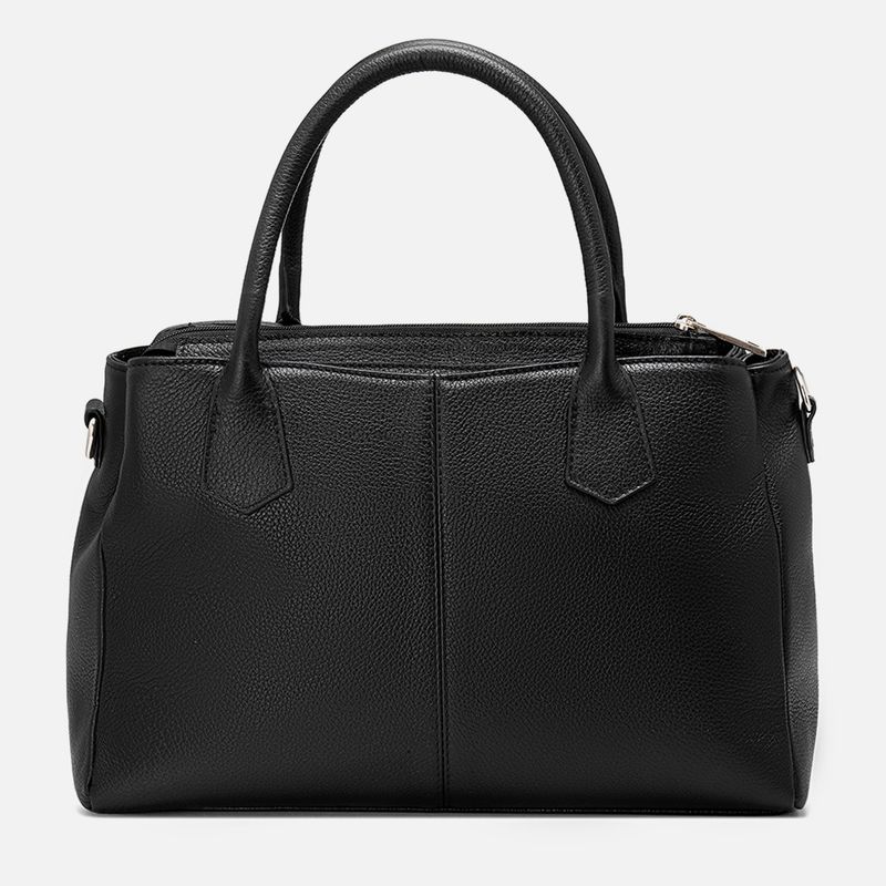 Bolsa-Tote-ou-de-Mao-Feita-em-Couro-Grande-Retangular-com-Alca-Tiracolo-Transversal-Opcional-Vira-Italiana-Feminina-Milano-Preto-----3-