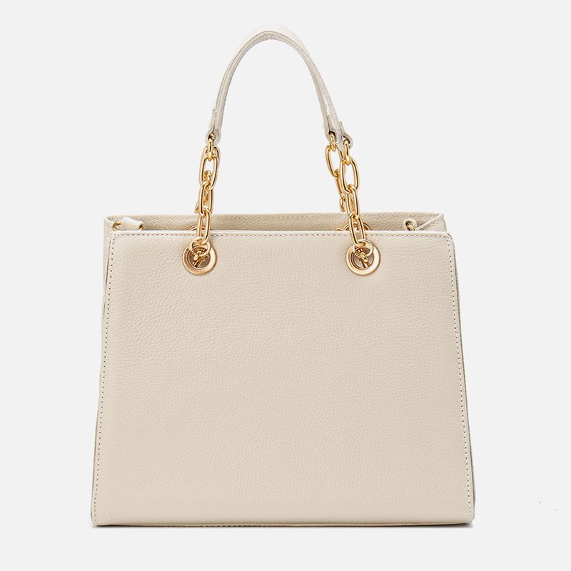 Bolsa-Media-Feita-em-Couro-tipo-Tote-de-Mao-com-Alca-Corrente-Opcional-Tiracolo-ou-Transversal-Feminina-Milano-Off-White-13919--3-