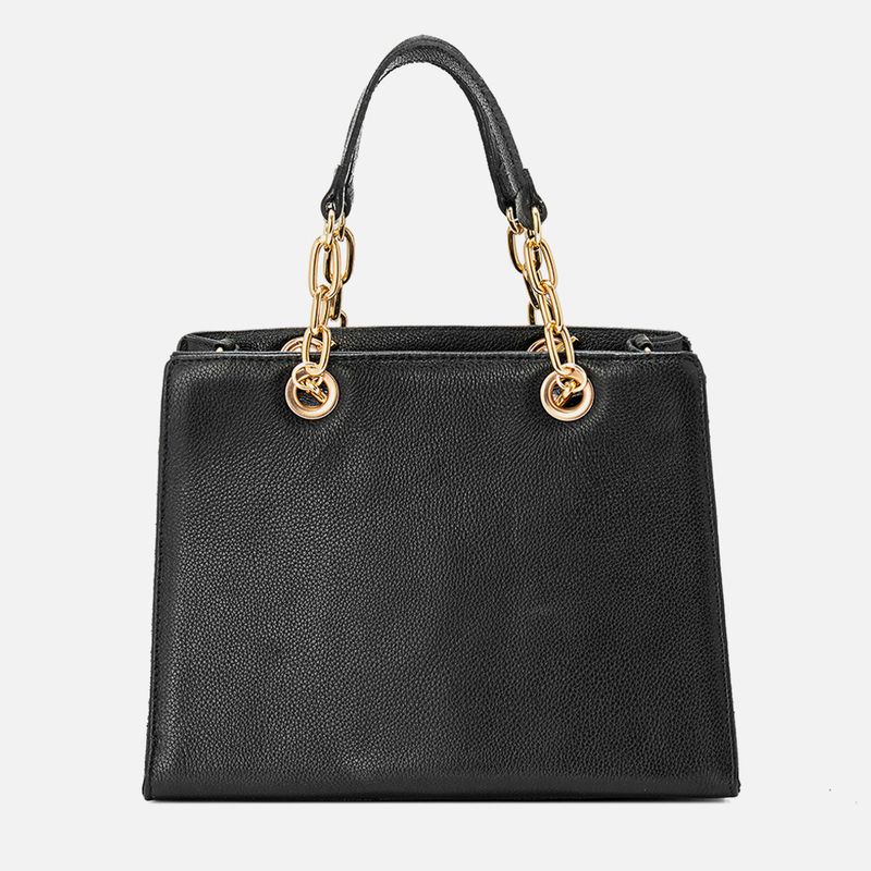 Bolsa-Media-Feita-em-Couro-tipo-Tote-de-Mao-com-Alca-Corrente-Opcional-Tiracolo-ou-Transversal-Feminina-Milano-Preto-13919--3-
